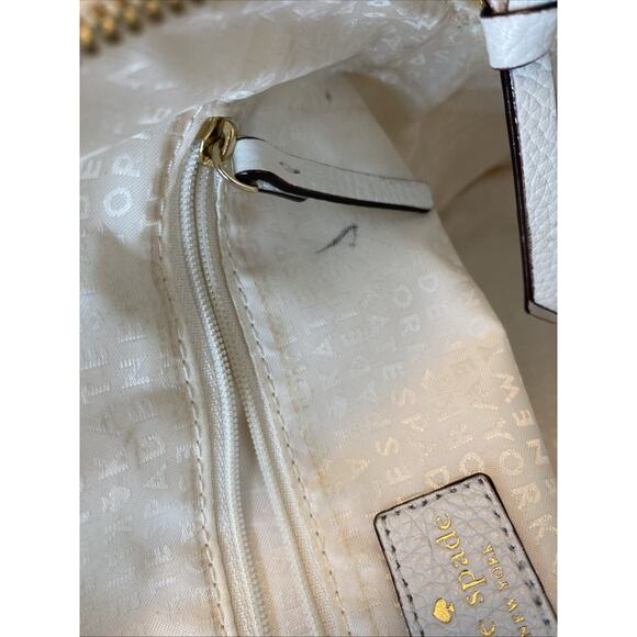 Kate Spade McCall Street Carli Tassel Satchel Crossbody Bag White Classic - Picture 10 of 16
